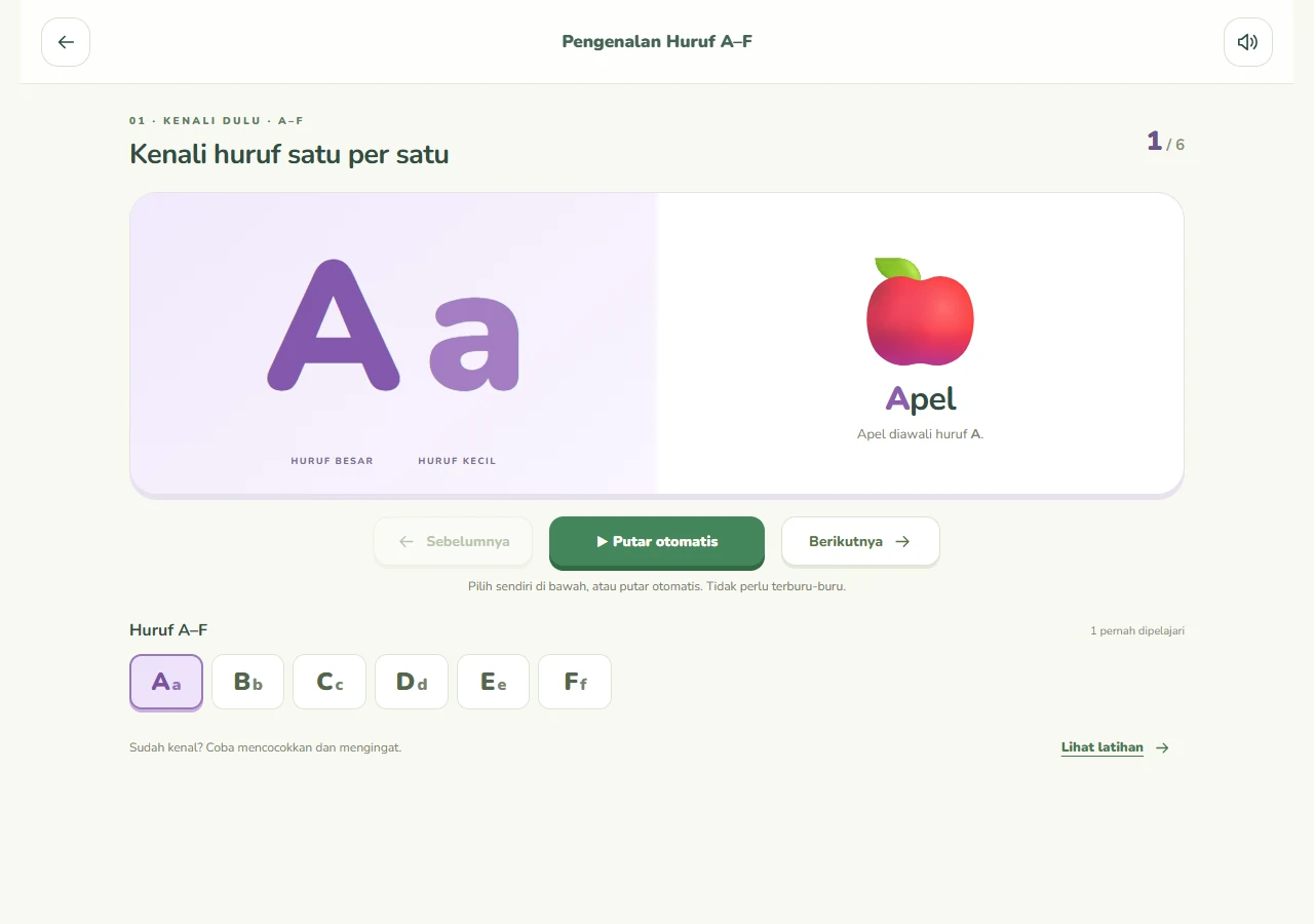Dunia Huruf: explore shapes and sounds